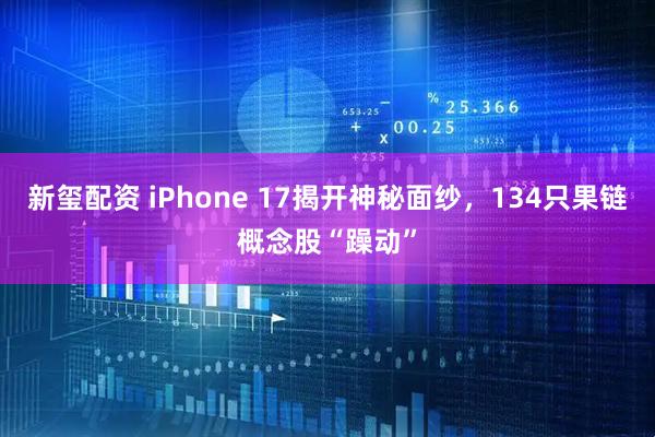 新玺配资 iPhone 17揭开神秘面纱，134只果链概念股“躁动”
